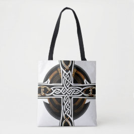 Weißes und braunes keltisches Crosstollen Tasche