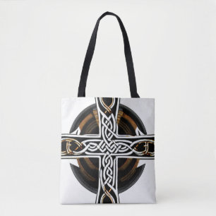 Weißes und braunes keltisches Crosstollen Tasche