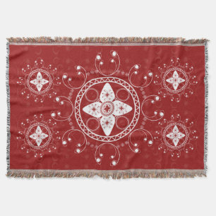 Weißes und dunkelrotes Kellergewölbe Inspiriert Decke