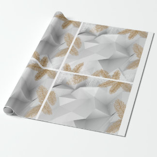 Weißes und goldenes Papier Geschenkpapier