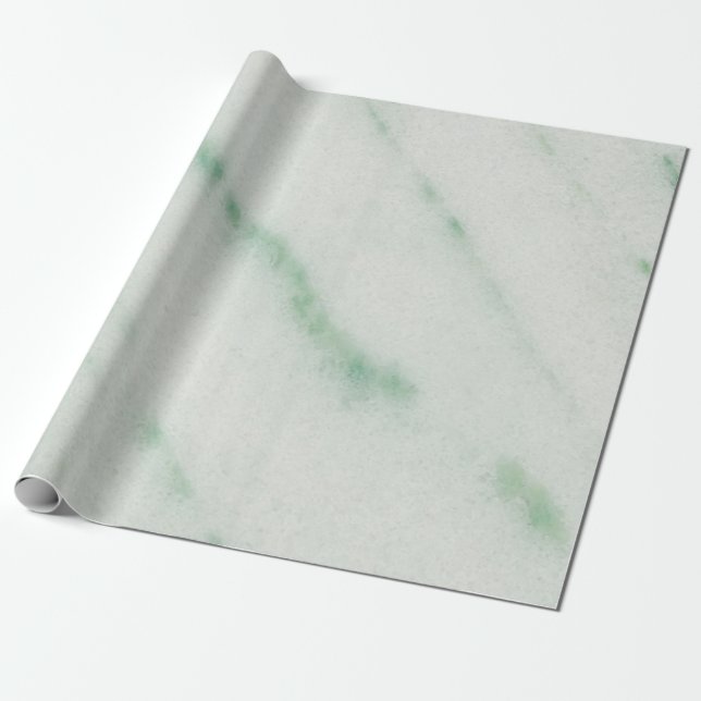 Weißes und grünes Marmorpapier Geschenkpapier (Ungerollt)