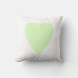 Weißes und kalkgrünes Pastell Design Kissen