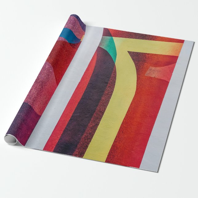 Weißes und rotes Textil Geschenkpapier (Ungerollt)