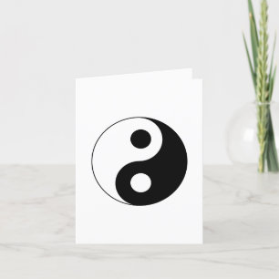 Weißes und schwarzes Yin und Yang Symbol Dankeskarte