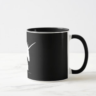 "Weißes Unicorn Sigil" schwarze Tasse