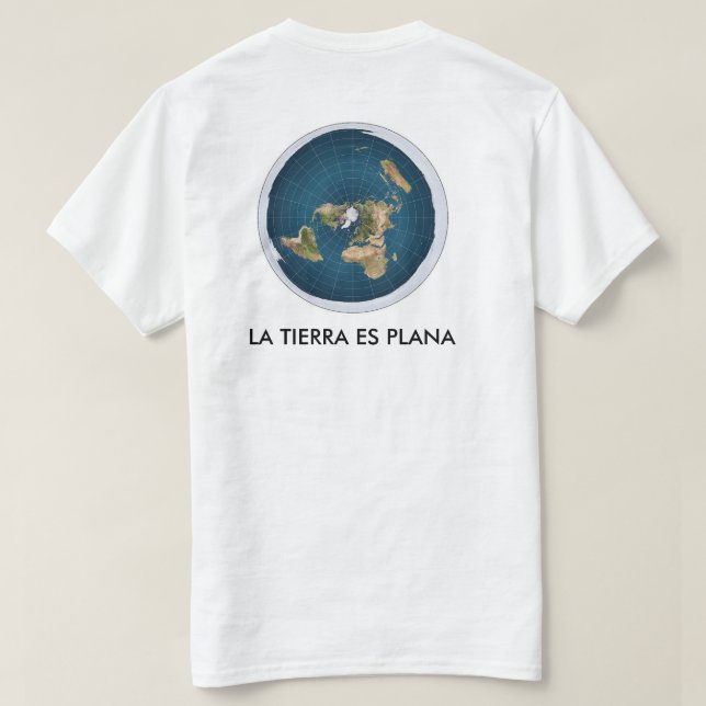 weißes Unterhemd Landkarte flaches Festland (Design Rückseite)