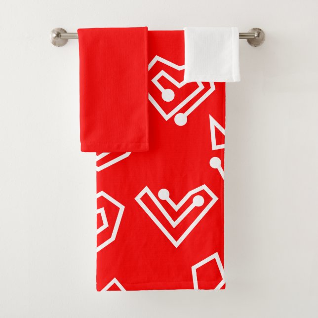 Weißes Valentiner Mazes Badetuch Set (Insitu)