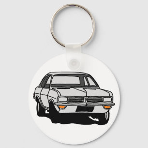 Weißes Vauxhall Viva HC Schlüsselanhänger