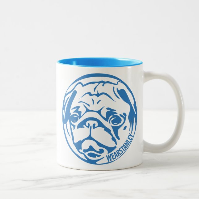 weißes Verbrecherfoto von Stanley Zweifarbige Tasse (Rechts)