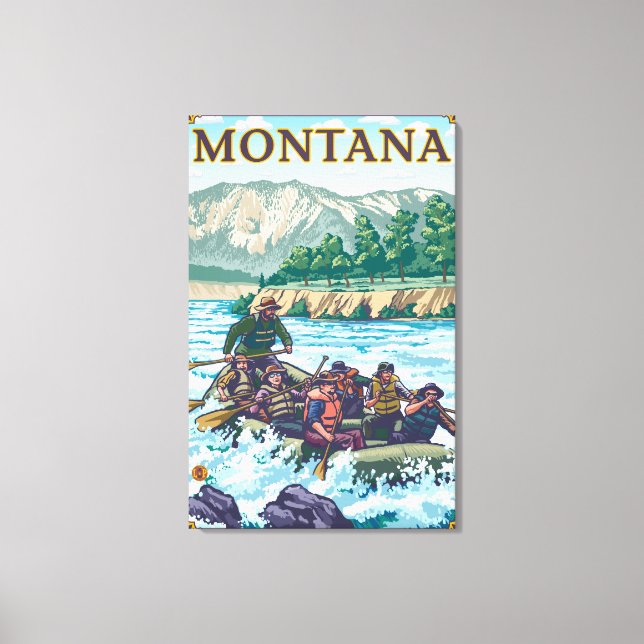 Weißes Wasser - Montana Leinwanddruck (Vorderseite)
