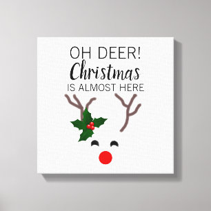 Weißes Weihnachtsrottnochen-Zitat Leinwanddruck