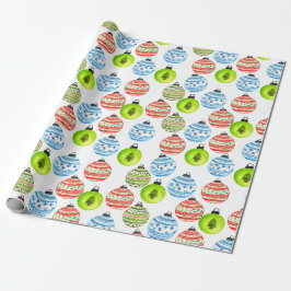 Weißes Weihnachtsverzierungsgeschenk-Packpapier Geschenkpapier