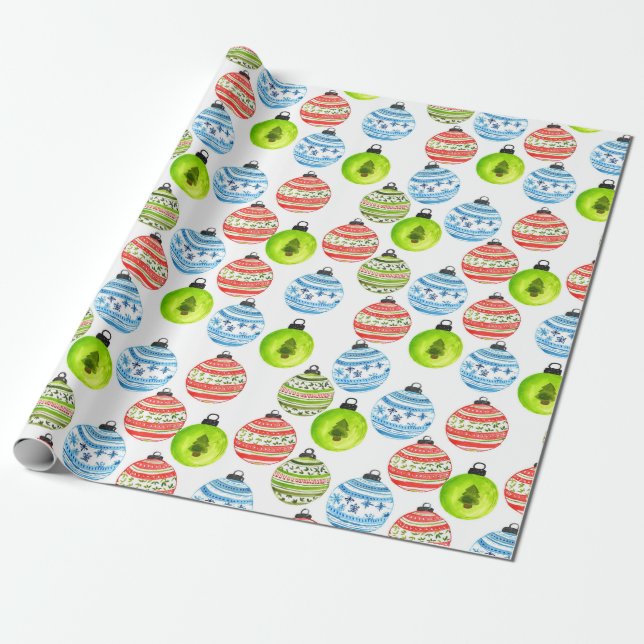 Weißes Weihnachtsverzierungsgeschenk-Packpapier Geschenkpapier (Ungerollt)
