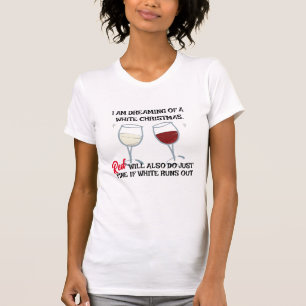 Weißes Weihnachtswein Shirt - Funny Holiday T-Shir