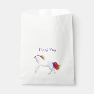 Weißes Weißes Weißes Einhorn - Regenbogenfarben Geschenktütchen