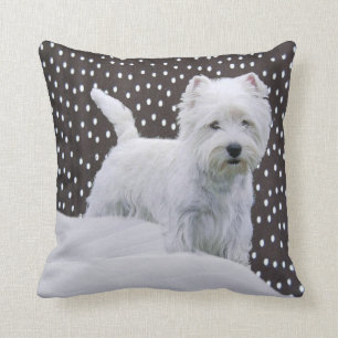 Weißes Westhochland-Terrier-Kissen Kissen