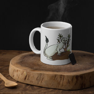 Weißes Wiesel Hermelin Winter Hermelin Wildtiere Kaffeetasse