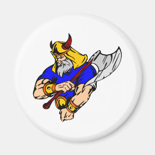 Weißes Wikingbeten Magnet