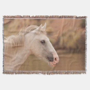 Weißes WildPferd Decke