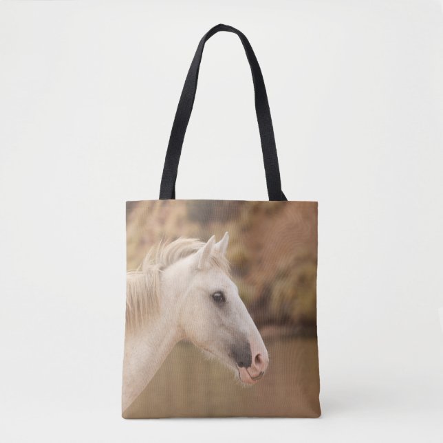 Weißes Wildpferd Tasche (Vorderseite)