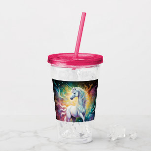 Weißes Wunder: Das spektrale weiße Einhorn Acryltrinkbecher