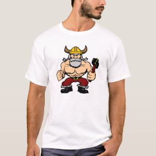 Weißes wütendes Viking T-Shirt