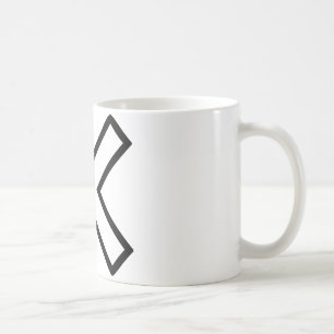 Weißes x-Kreuz Kaffeetasse