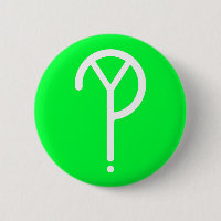 Weißes Y? Symbol auf Grün