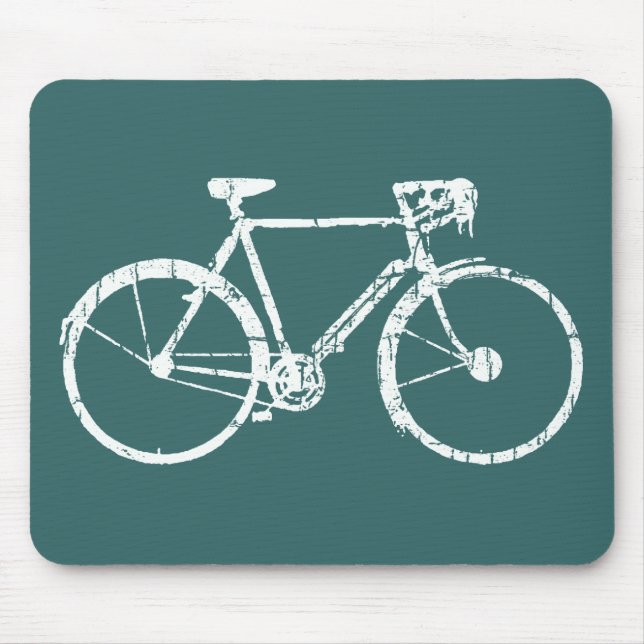 Weißfahrrad Mousepad (Vorne)