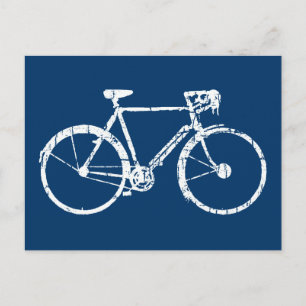 Weißfahrrad Postkarte