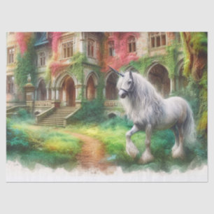 Weißfarben-Einhorn-Papier für Handwerkskunst Seidenpapier
