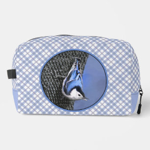 Weißgeröstete Nuthatch-Malerei Original Bird Ar Waschbeutel