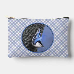 Weißgeröstete Nuthatch-Malerei Original Bird Ar Zubehörtasche