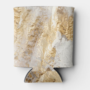 Weißgoldpinsel malte Textur. Dosenkühler