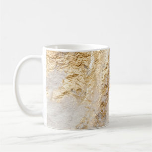 Weißgoldpinsel malte Textur. Kaffeetasse