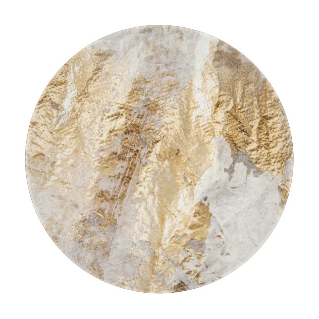 Weißgoldpinsel malte Textur. Schneidebrett (Vorderseite)