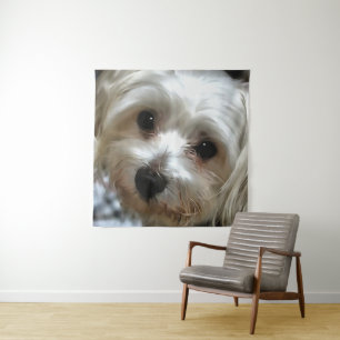 Weißhaarengütenportrait Wandteppich