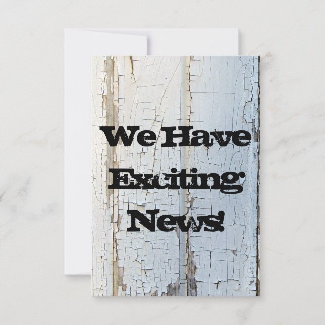 Weißholz Rustikal Save the Date (Vorderseite)