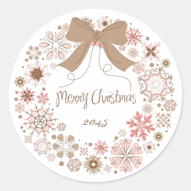 WEISSKALPINK-SCHNEELAKEN WREATCHCHRISTMAS STICKER (Vorderseite)