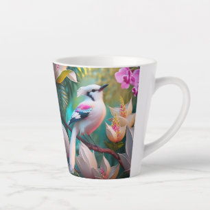 Weißkamm-Rosa-Brust-Fantasievogel Milchtasse