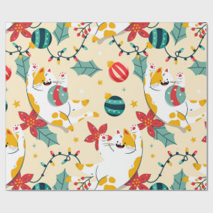 Weißkatzen-Geschenkpapier Geschenkpapier