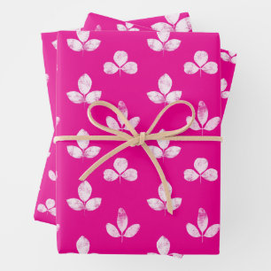 Weißklee Pink Fuchsia Geschenkpapier Set