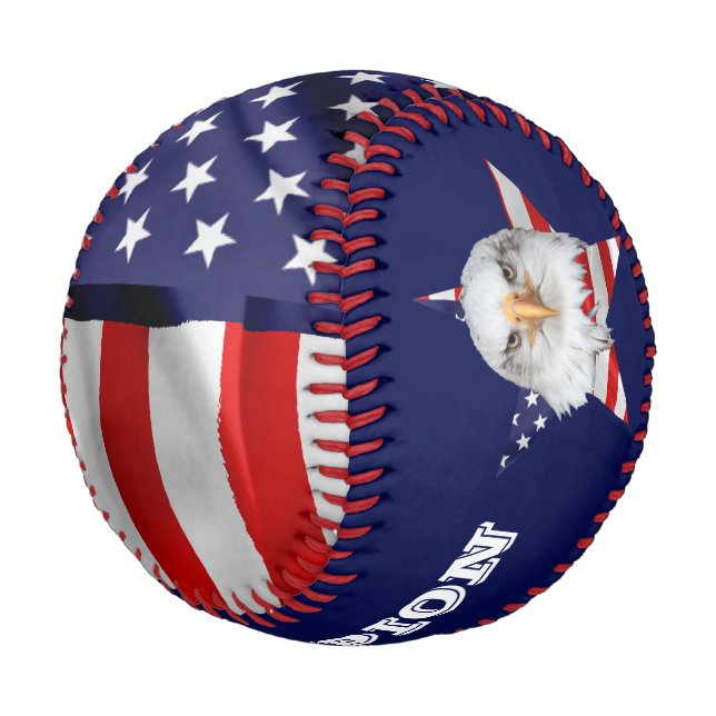 Weißkopfadler, die amerikanische Flagge, Star Baseball (Schrägansicht)