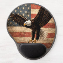 Weißkopfseeadler American Flag Grunge Gel Mauspad