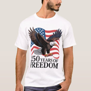 Weißkopfseeadler Amerikanische Flagge 250 Jahre Fr T-Shirt