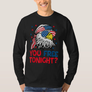 Weißkopfseeadler Amerikanische Flagge Du Bist Frei T-Shirt