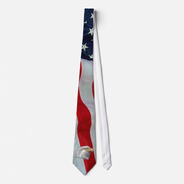 WEISSKOPFSEEADLER --AMERIKANISCHE FLAGGE KRAWATTE (Vorderseite)