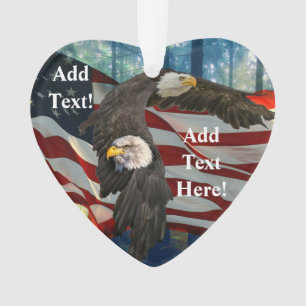 Weißkopfseeadler Amerikanische Flagge Ornament