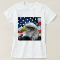 Weißkopfseeadler-amerikanische Flagge