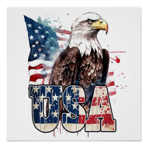 Weißkopfseeadler Amerikas 250. Geburtstag Poster